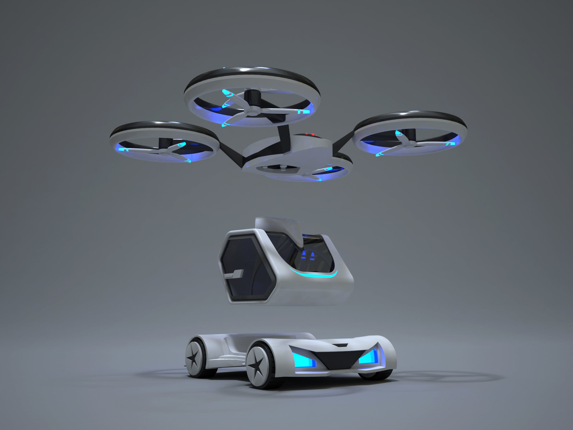 Flying Car 3D model_0