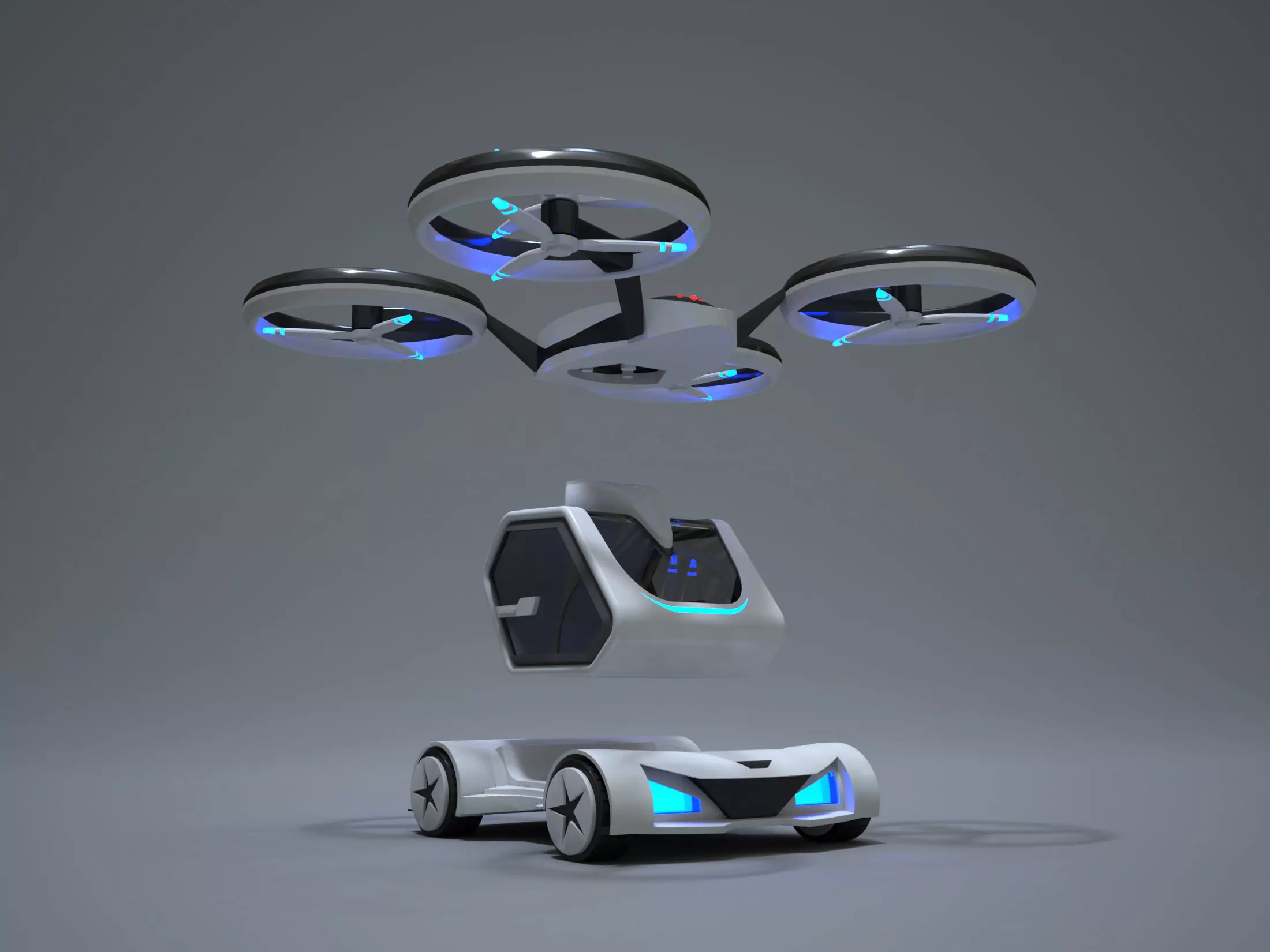 Flying Car 3D model_0