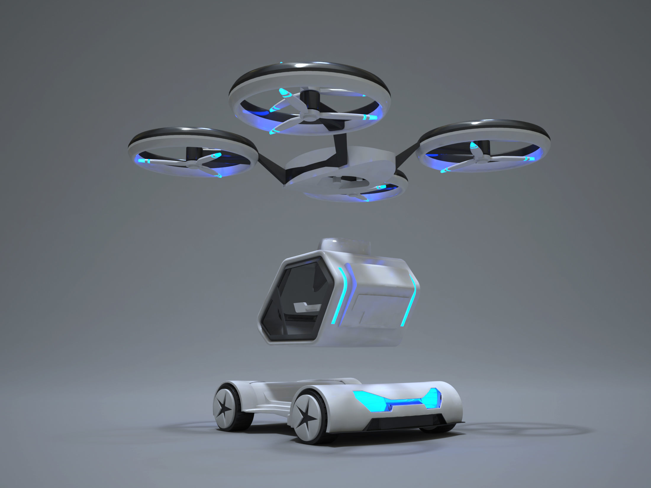 Flying Car 3D model_1