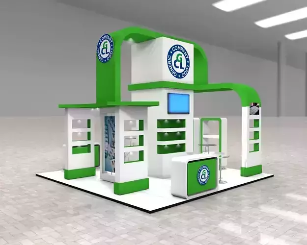 Exhibition Stand Booth stall 6x6m Height 500cm 4 Sides Open