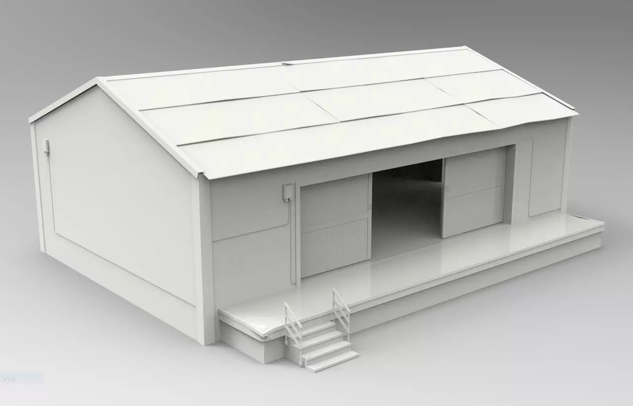 building 01 Low-poly 3D model_0