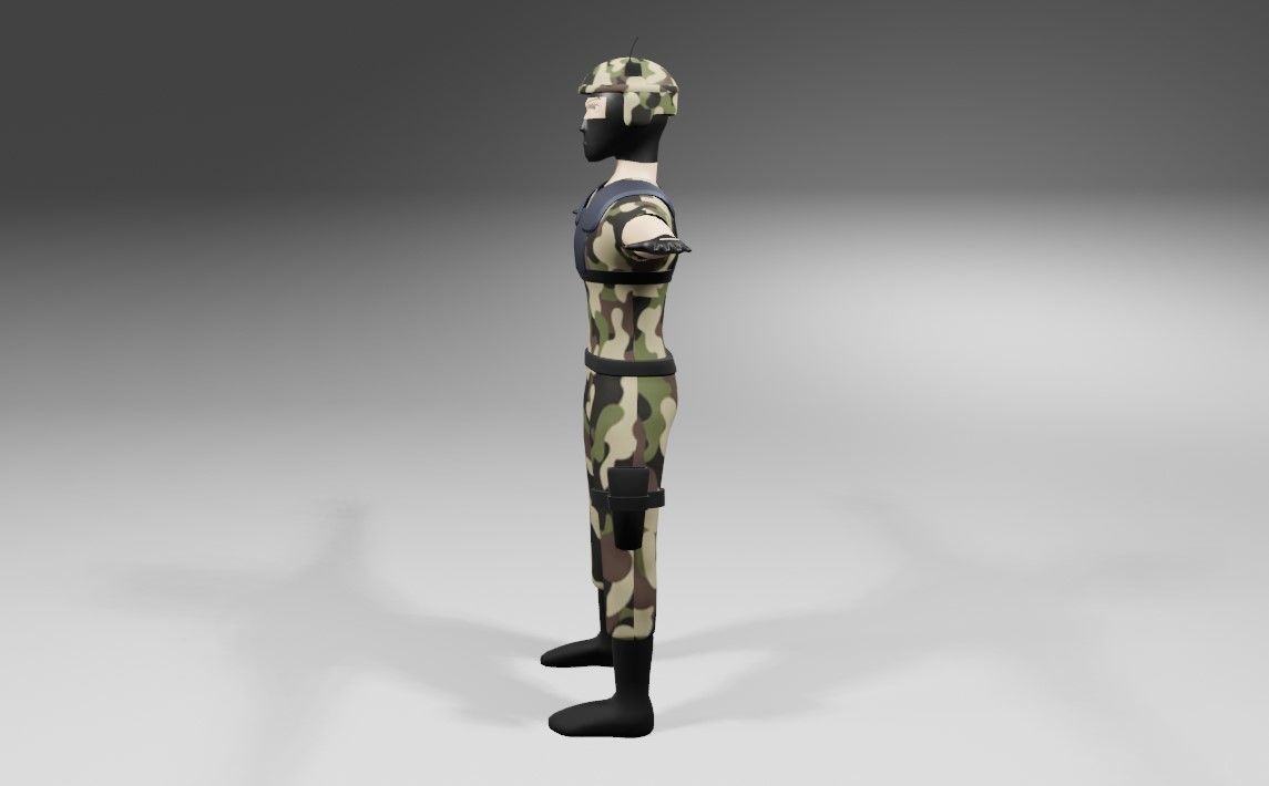 Soldier - Army - Soldado Low-poly 3D model_6