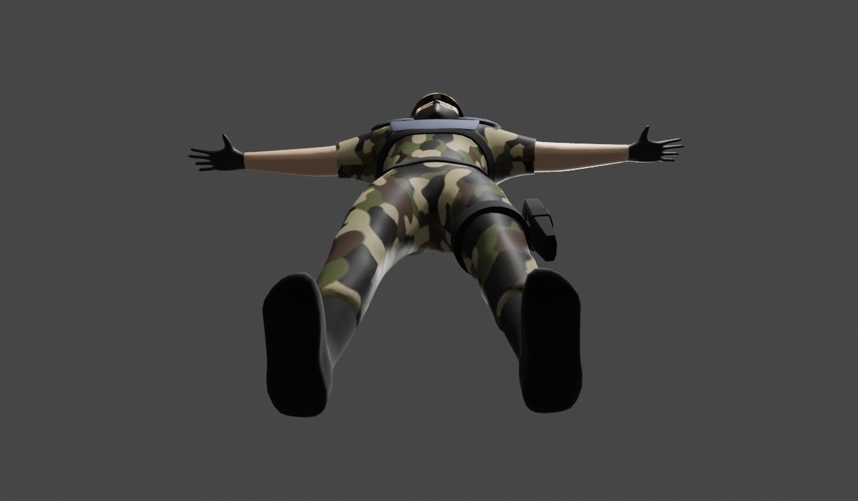 Soldier - Army - Soldado Low-poly 3D model_14