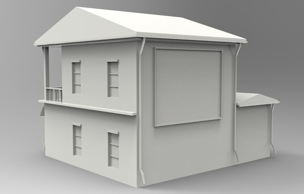 building 03 Low-poly 3D model_1