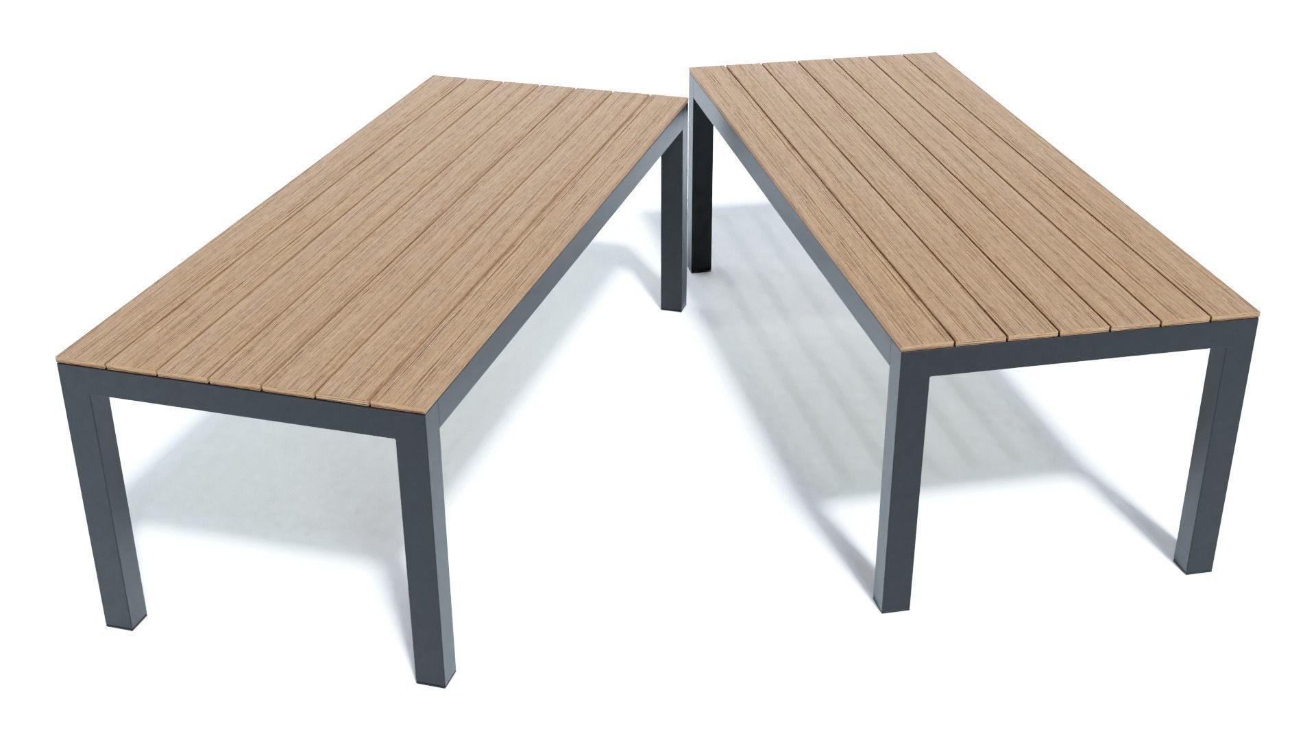 Garden Dinner Table 3D model_4