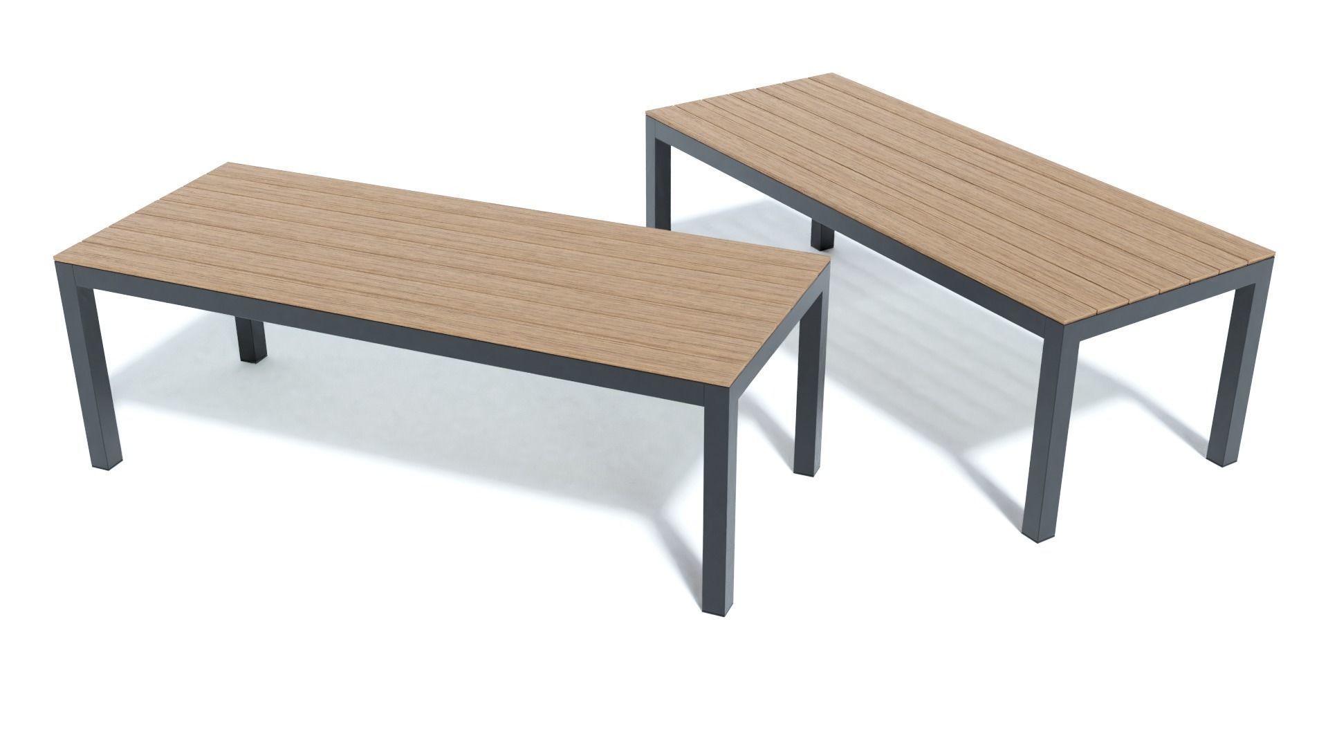 Garden Dinner Table 3D model_2