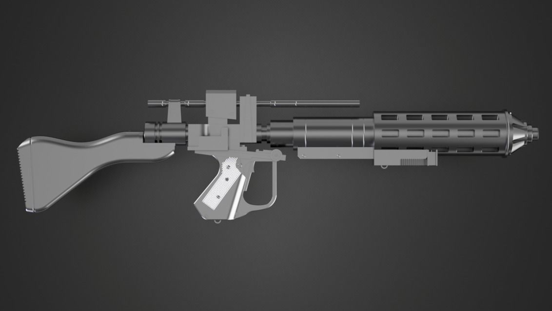 Star Wars Battlefront II - E-5C Heavy Blaster 3D print model_7