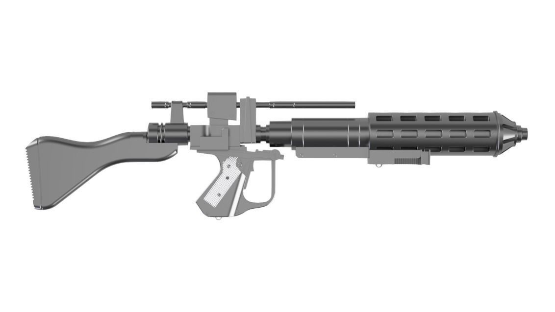 Star Wars Battlefront II - E-5C Heavy Blaster 3D print model_1