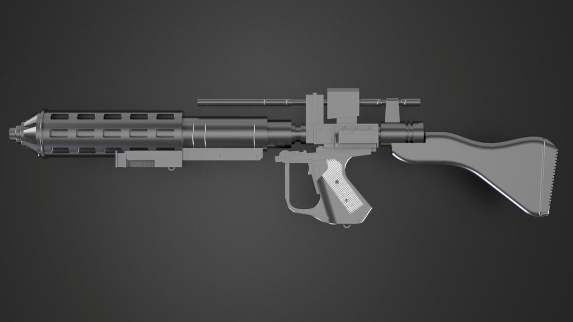 Star Wars Battlefront II - E-5C Heavy Blaster 3D print model_8