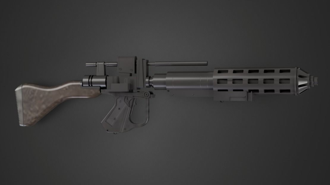 Star Wars Battlefront II - E-5C Heavy Blaster 3D print model_9