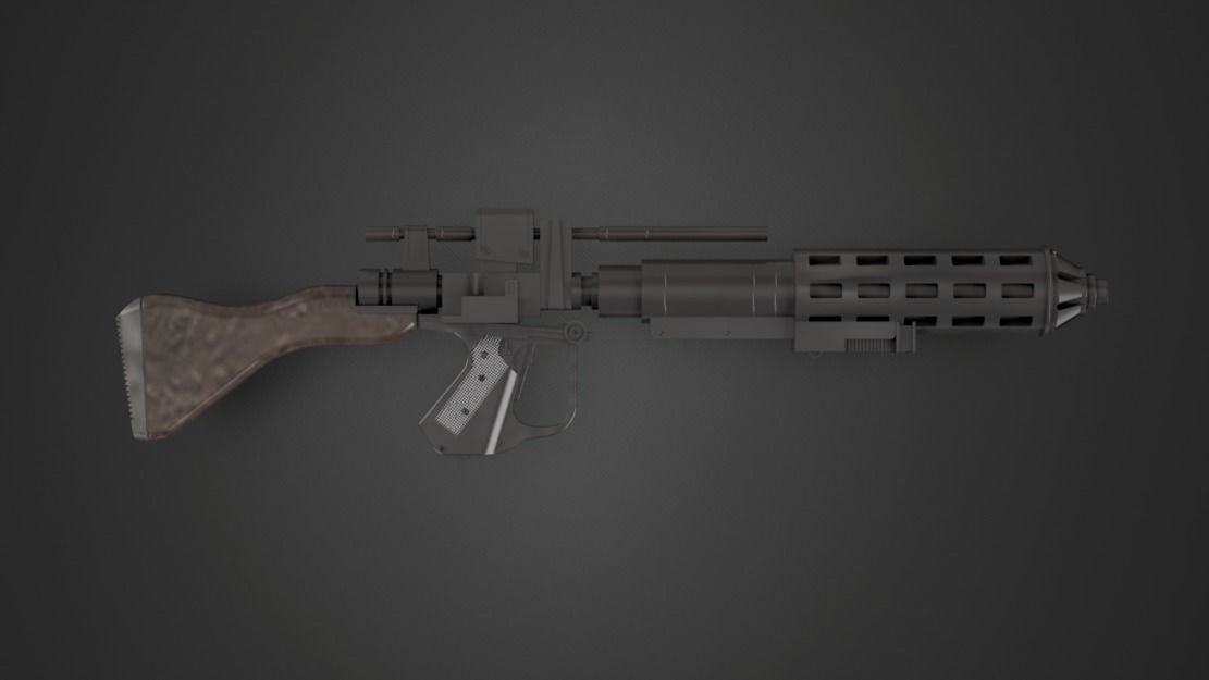 Star Wars Battlefront II - E-5C Heavy Blaster 3D print model_10