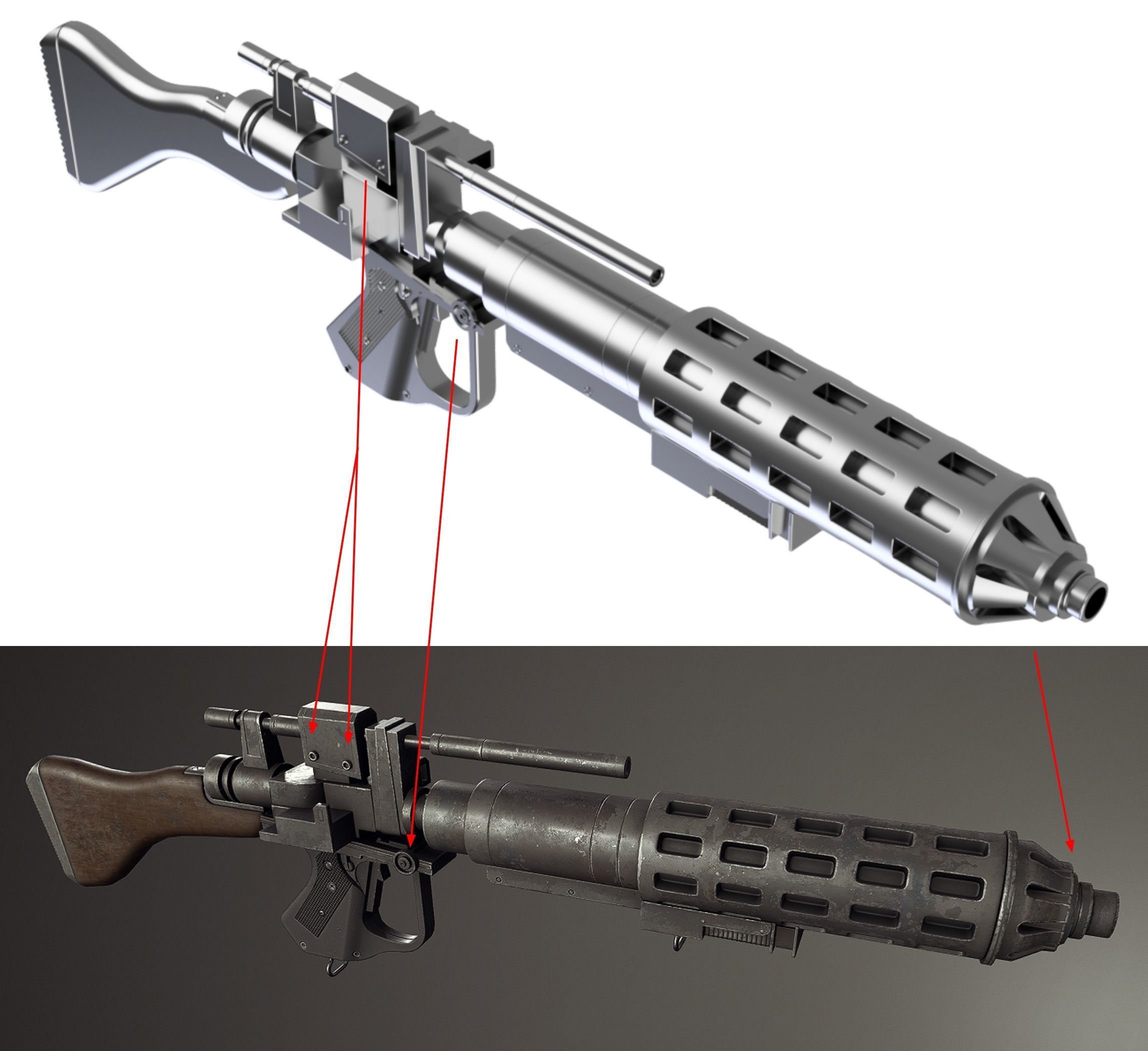 Star Wars Battlefront II - E-5C Heavy Blaster 3D print model_4