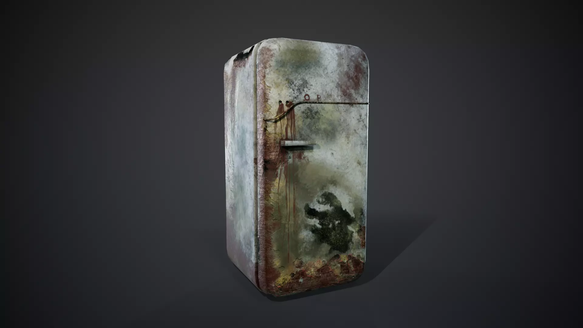 Fridge  low-poly 3d model Low-poly 3D model_0