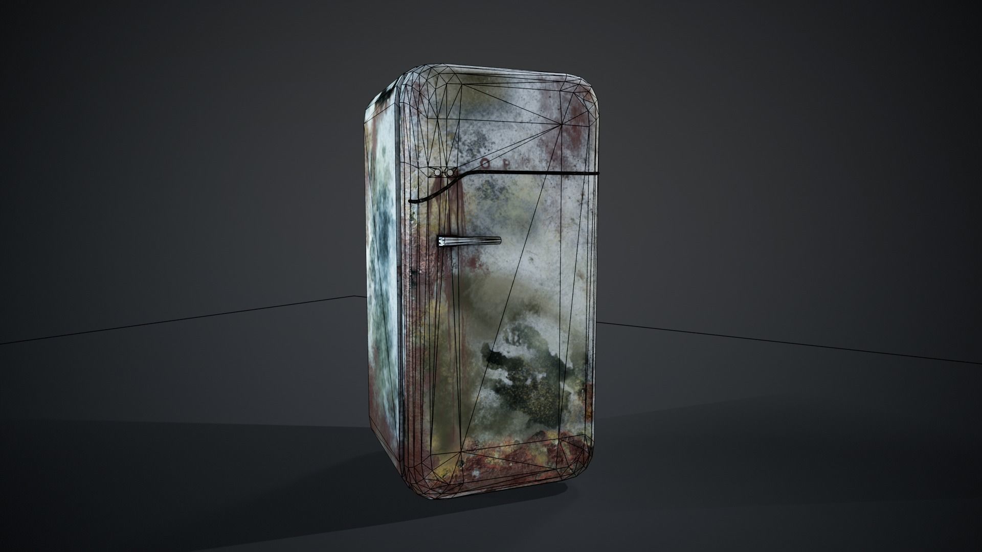 Fridge  low-poly 3d model Low-poly 3D model_9