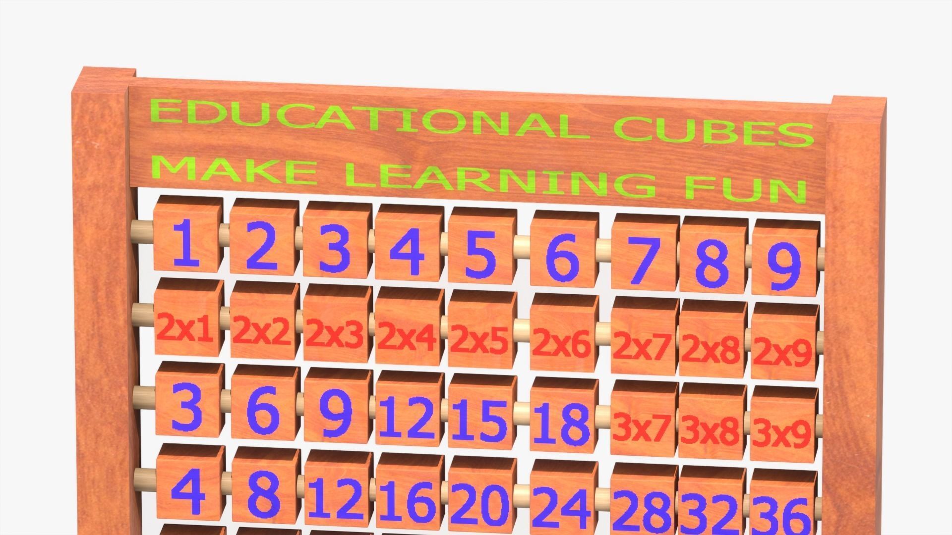 Educational Cubes Low-poly 3D model_3