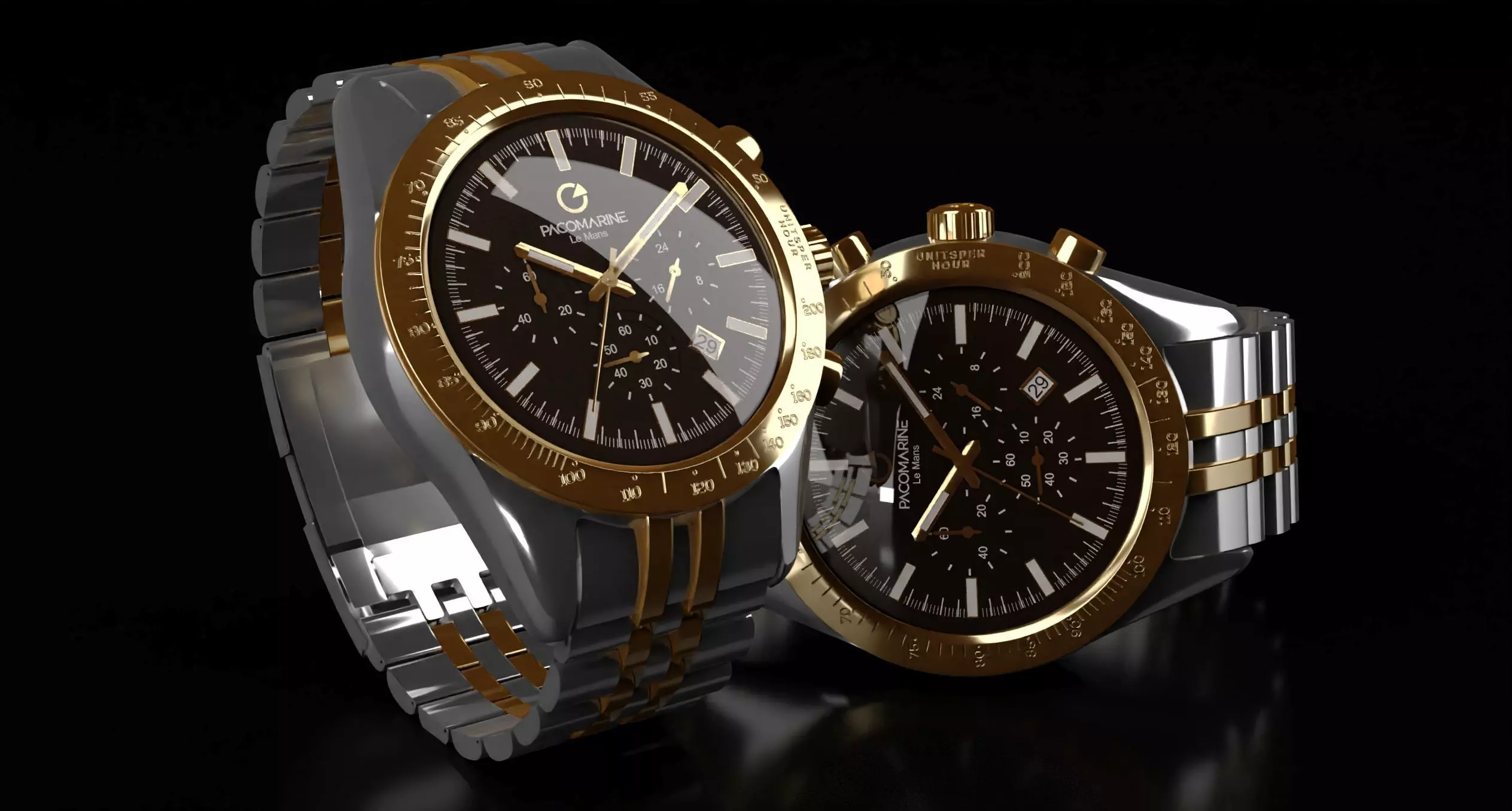 Retro Watch 3D model_0