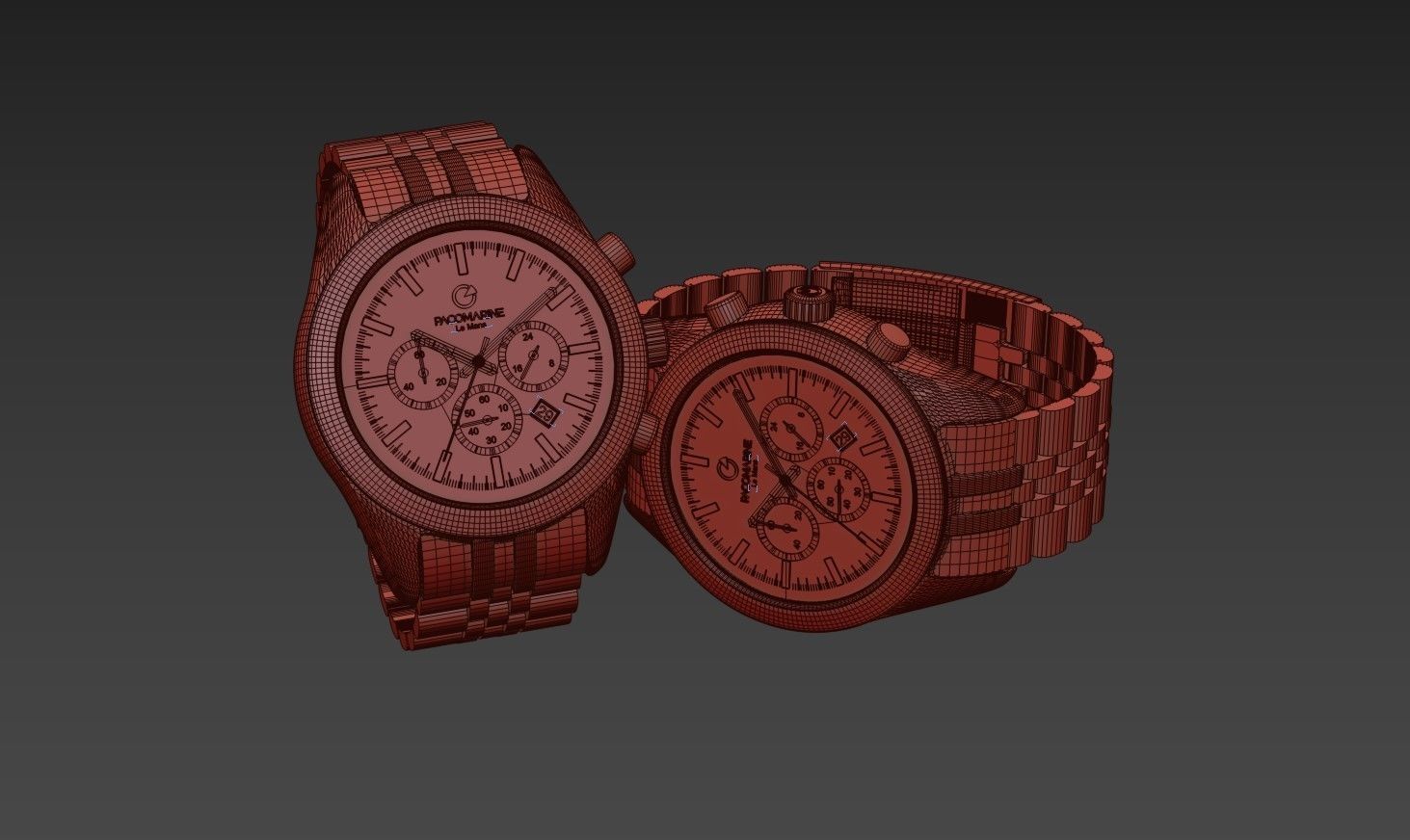 Retro Watch 3D model_1