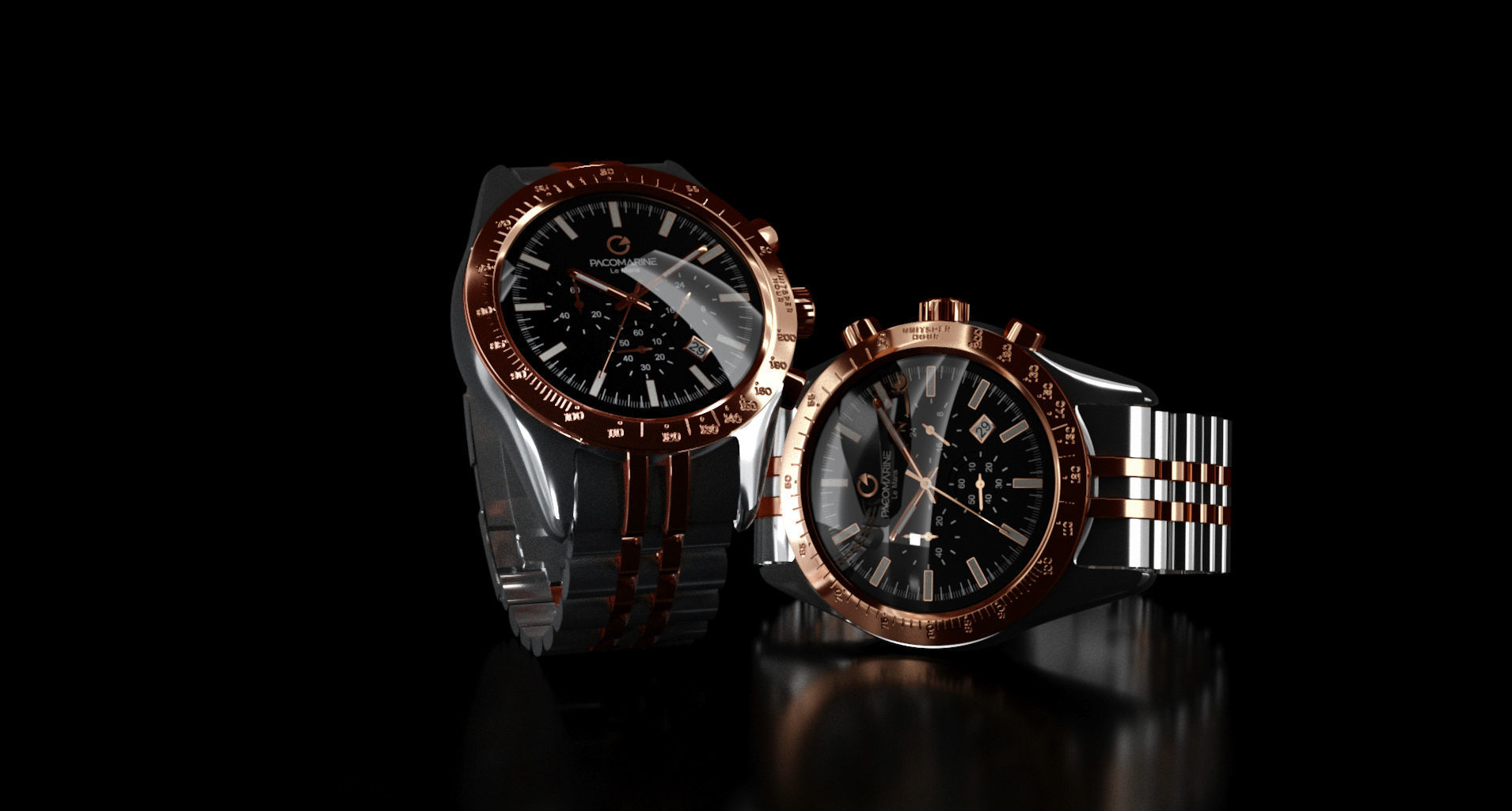 Retro Watch 3D model_2