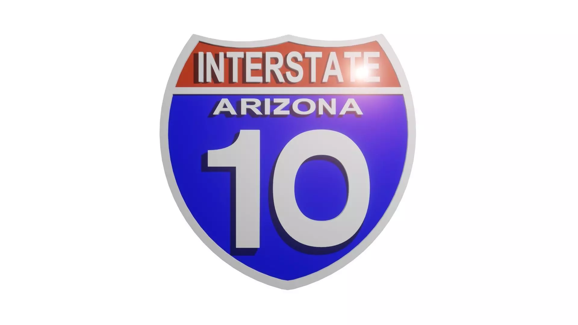 Sign INTERSTATE Arizona 10 3D model_0