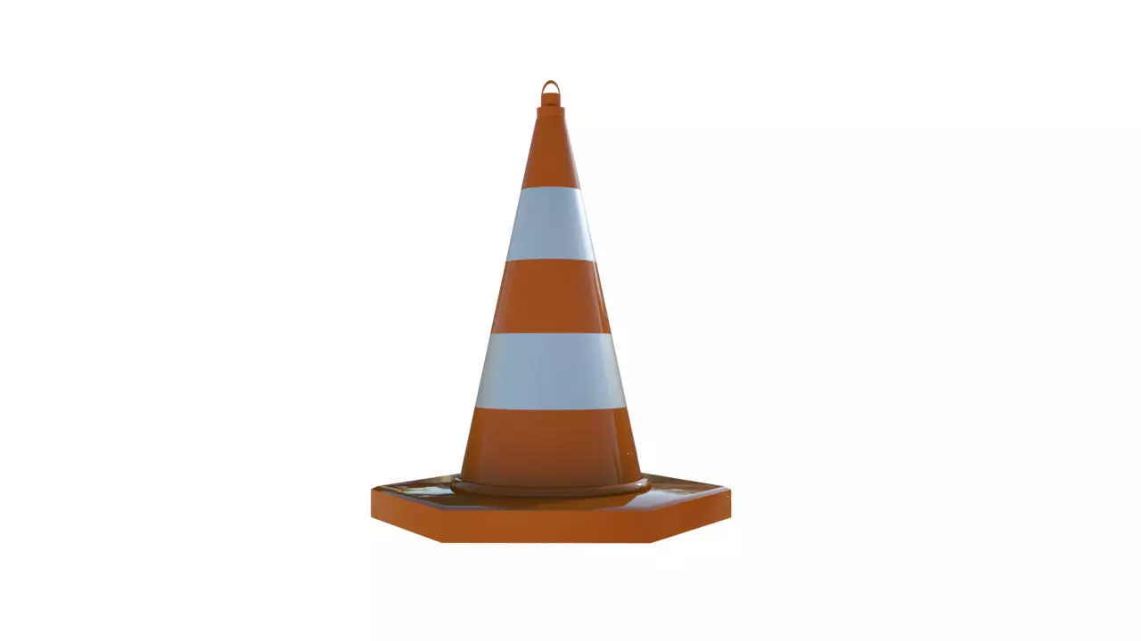 Traffic Cone Free low-poly 3D model