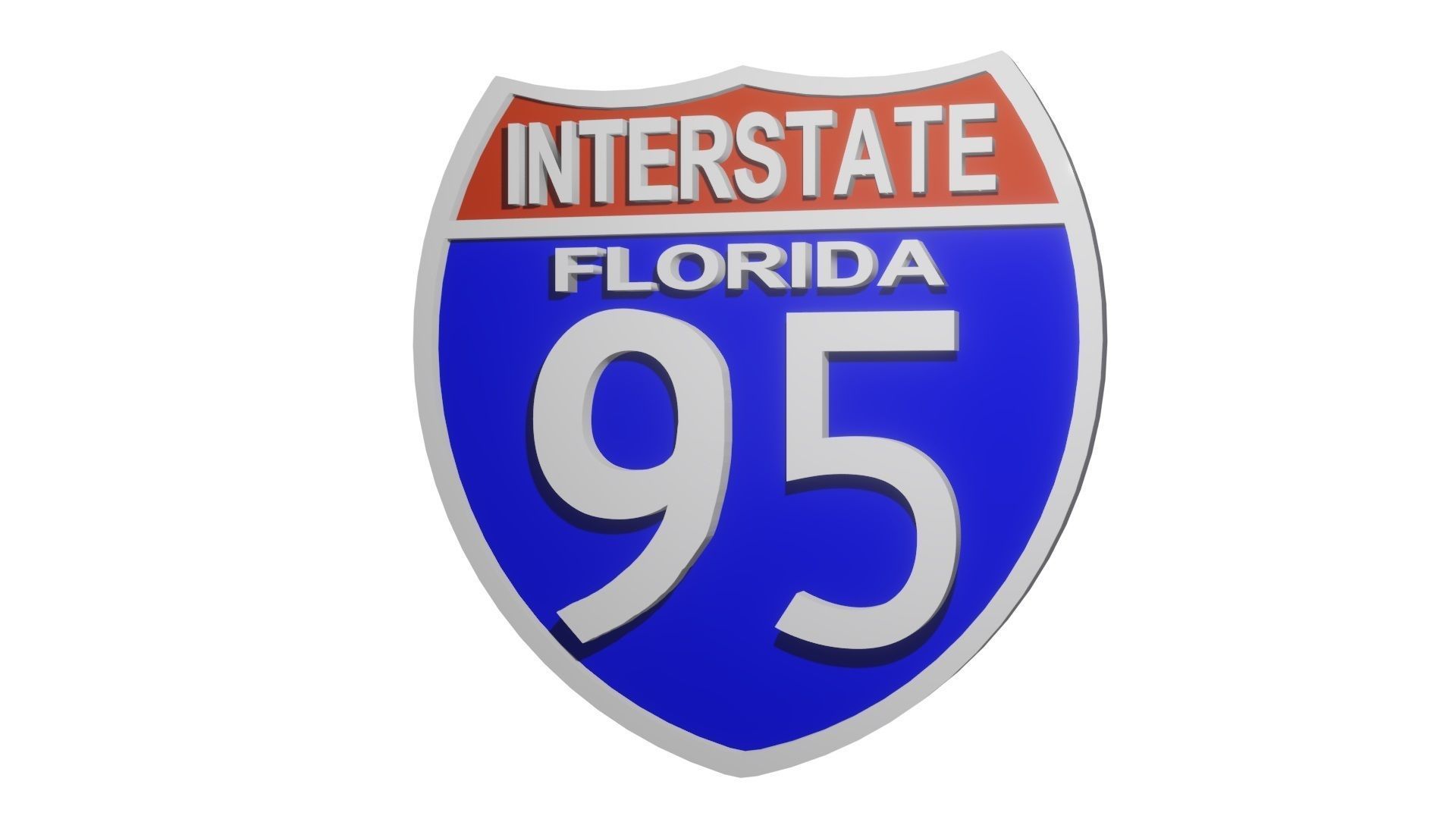 Sign INTERSTATE Florida 95 3D model_3