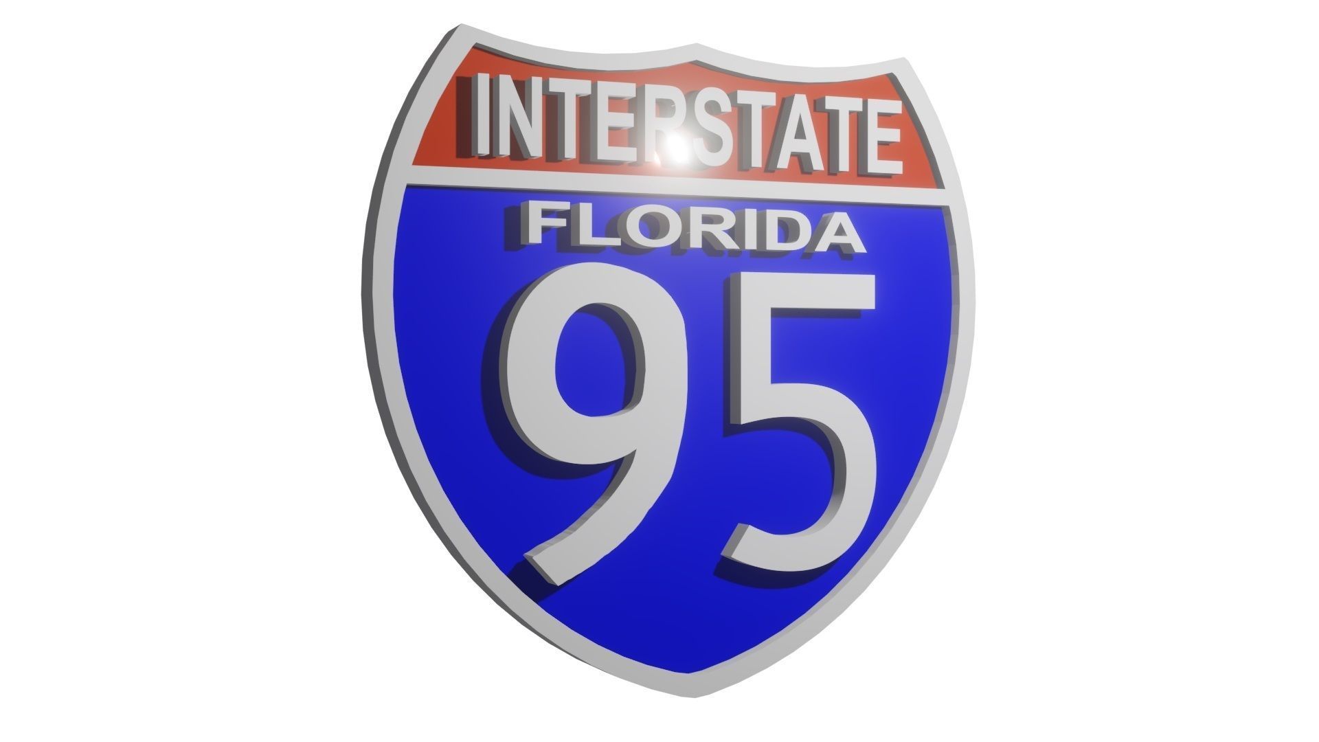 Sign INTERSTATE Florida 95 3D model_1
