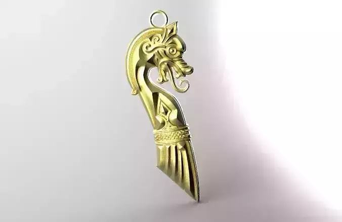 Viking dragon pendant