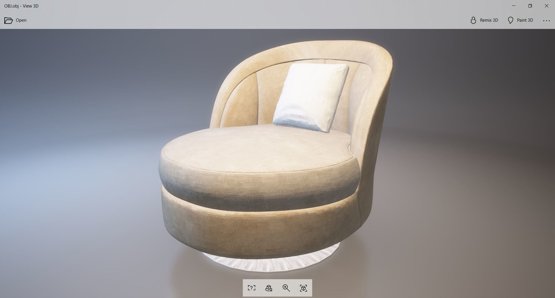 sofa 2 swivel chair 3D model_1