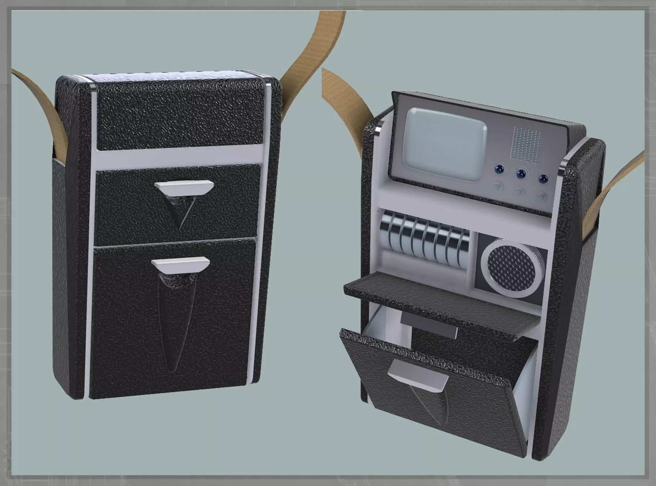 TOS Tricorder with Empty compartment 3D print model_0
