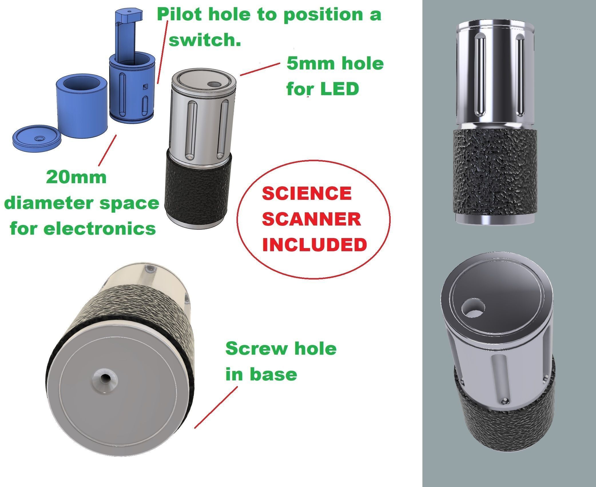 TOS Tricorder with Disc Racks 3D print model_16