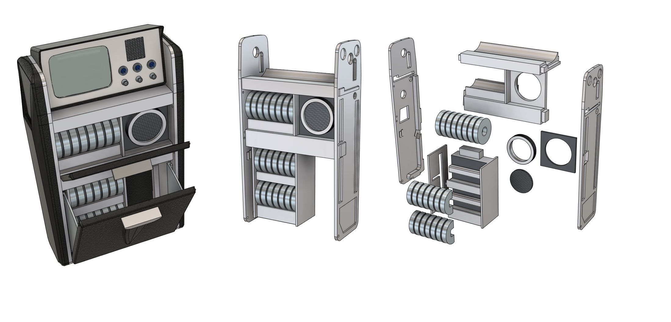 TOS Tricorder with Disc Racks 3D print model_6