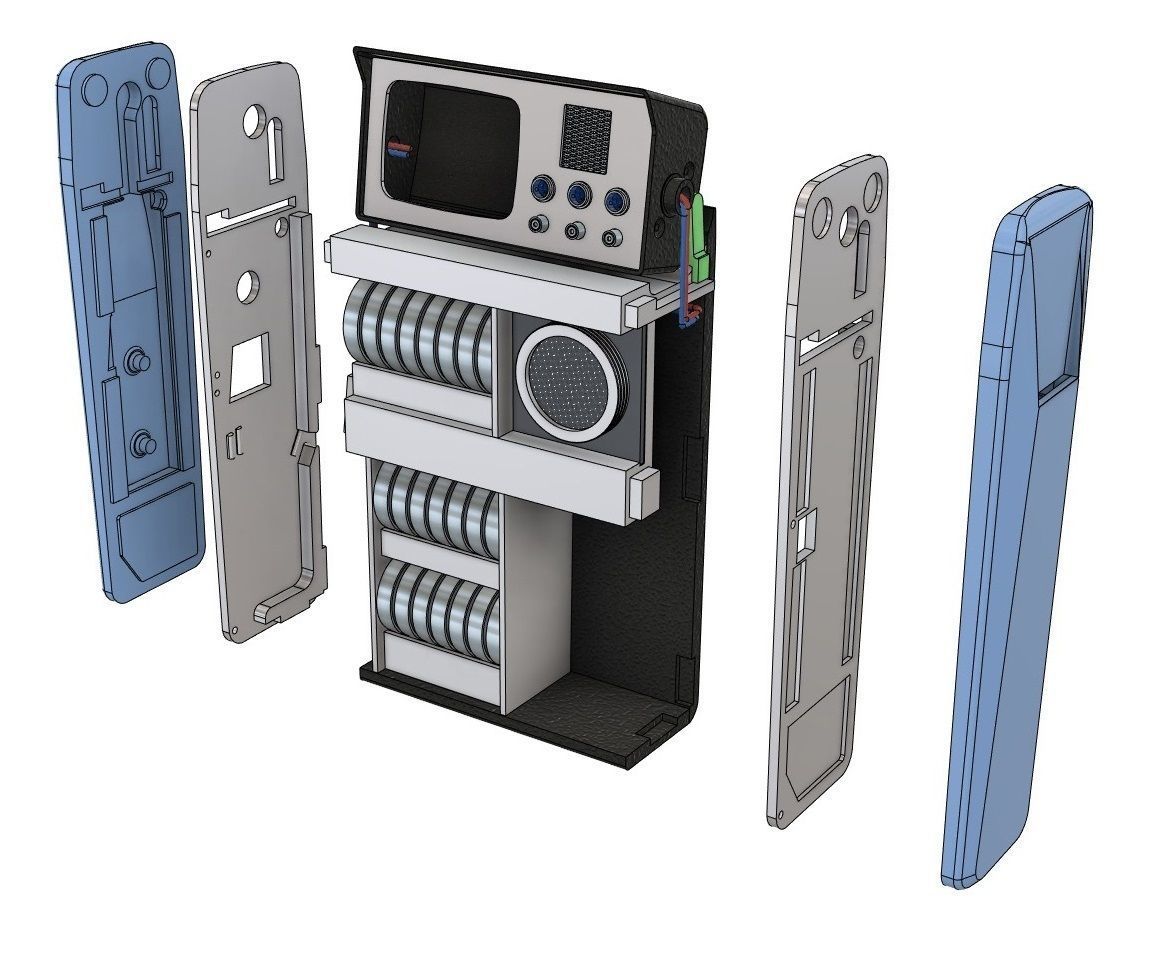 TOS Tricorder with Disc Racks 3D print model_5