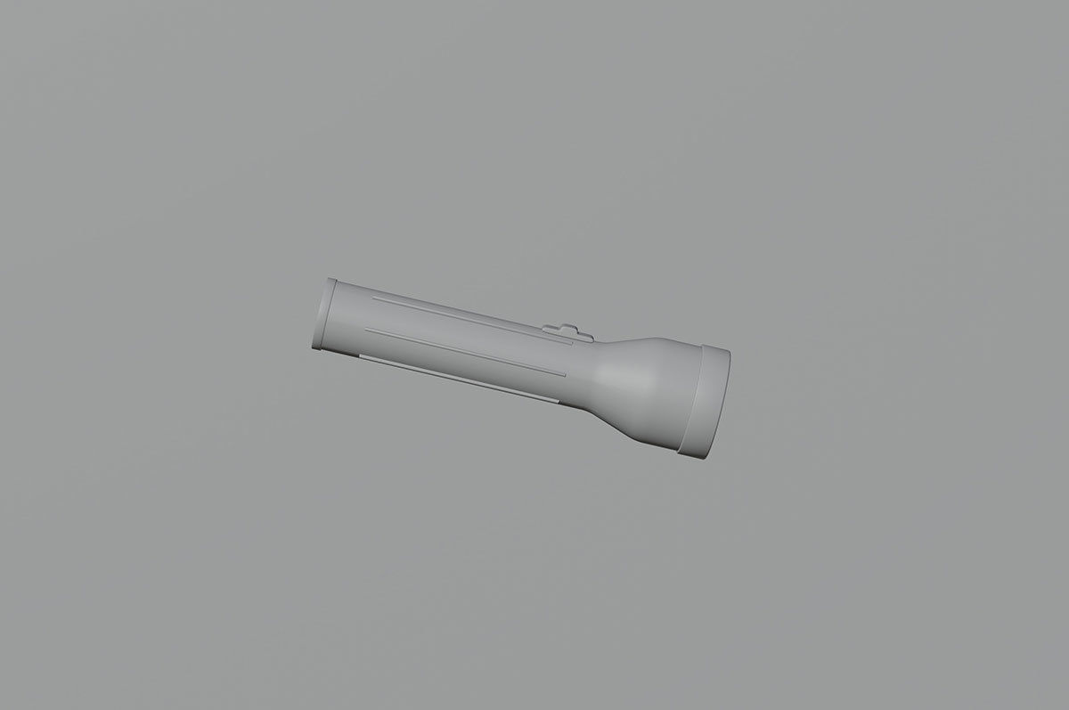 Flashlight portable lantern Low-poly 3D model_13