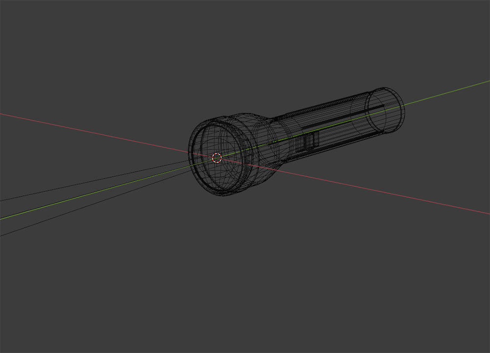 Flashlight portable lantern Low-poly 3D model_15