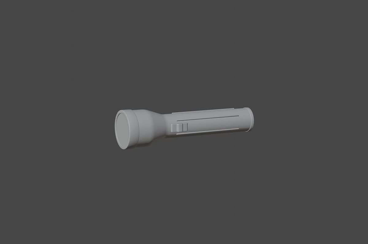 Flashlight portable lantern Low-poly 3D model_14