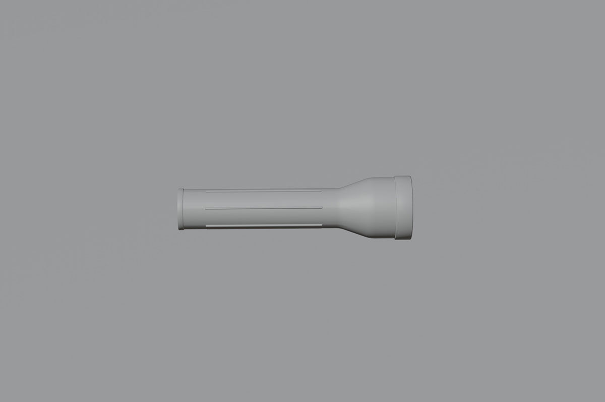 Flashlight portable lantern Low-poly 3D model_12