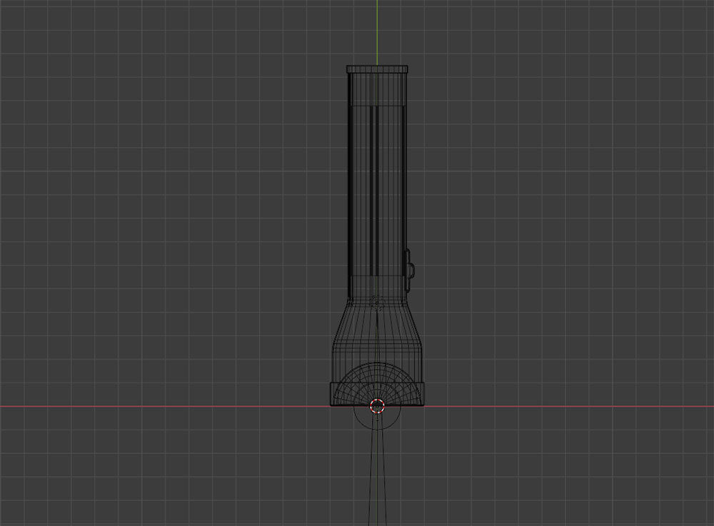 Flashlight portable lantern Low-poly 3D model_17