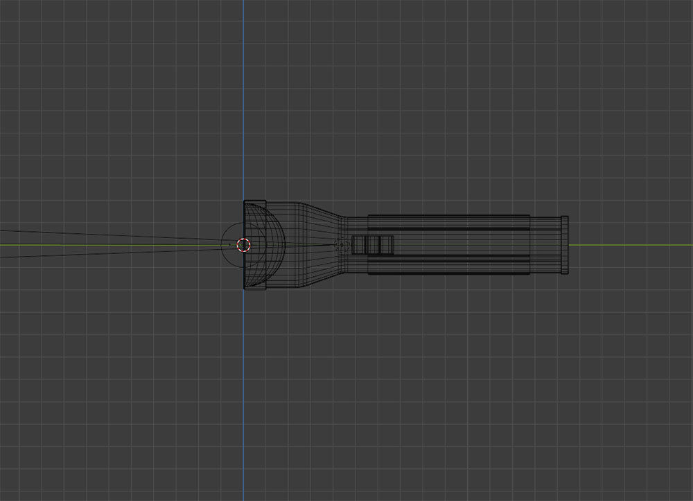 Flashlight portable lantern Low-poly 3D model_18