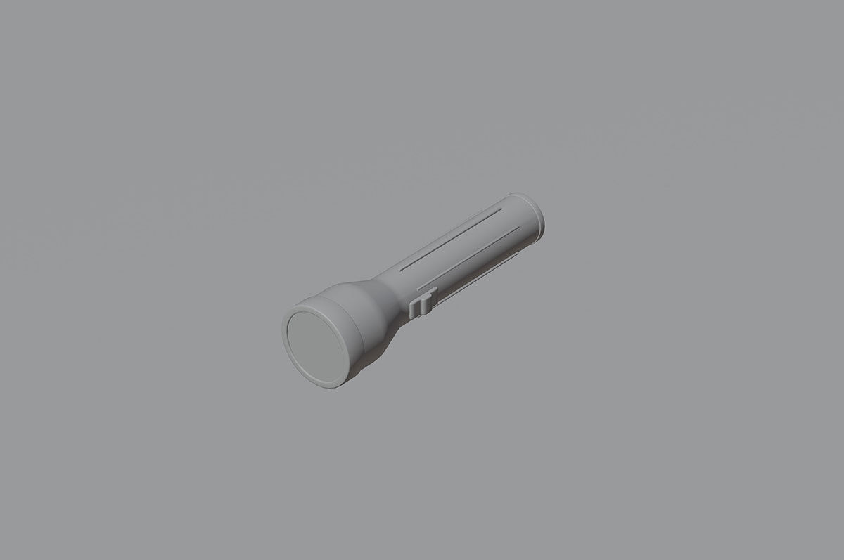 Flashlight portable lantern Low-poly 3D model_11