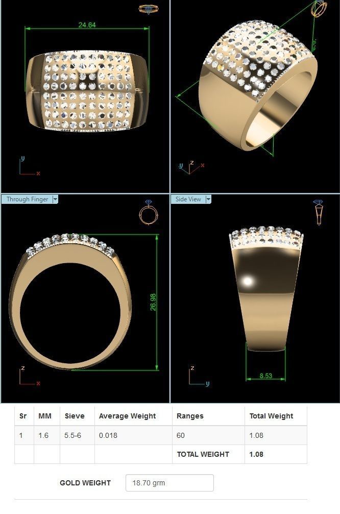 Band Ring  3D print model_1