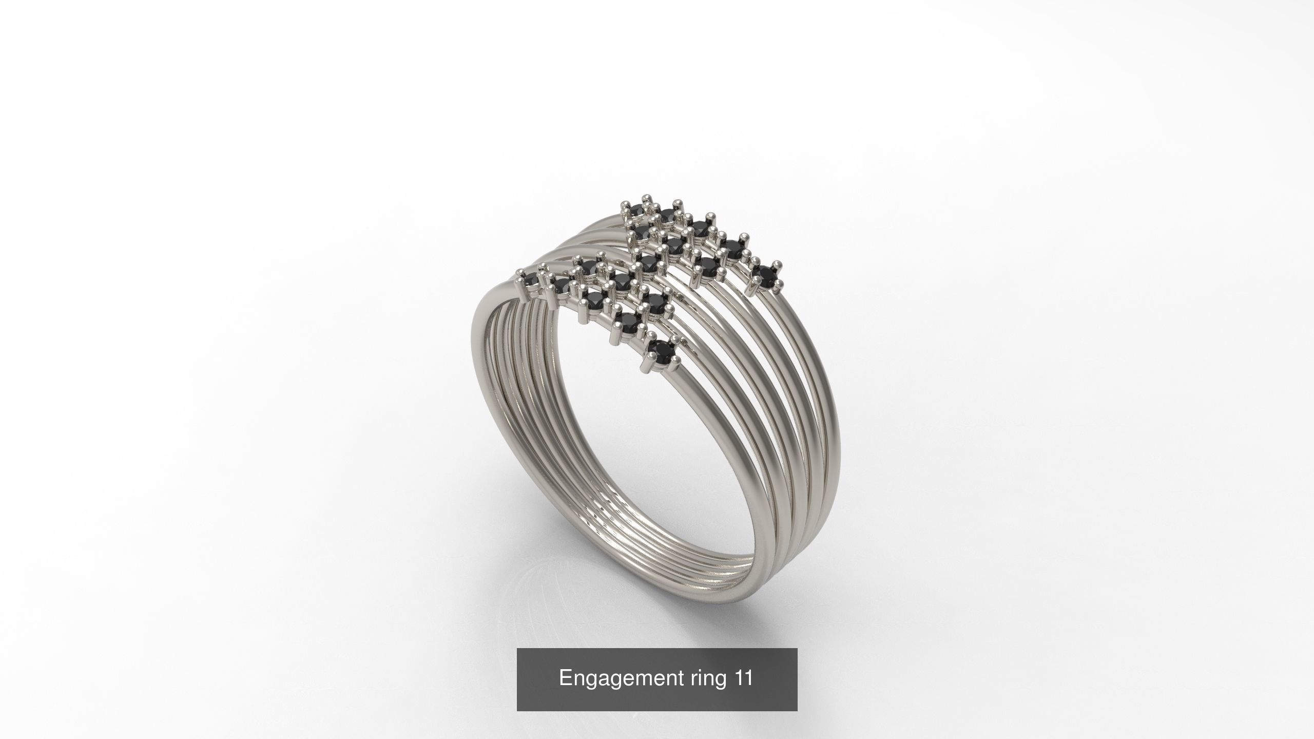 100 Woman Rings Package 03 3D Model Collection_154