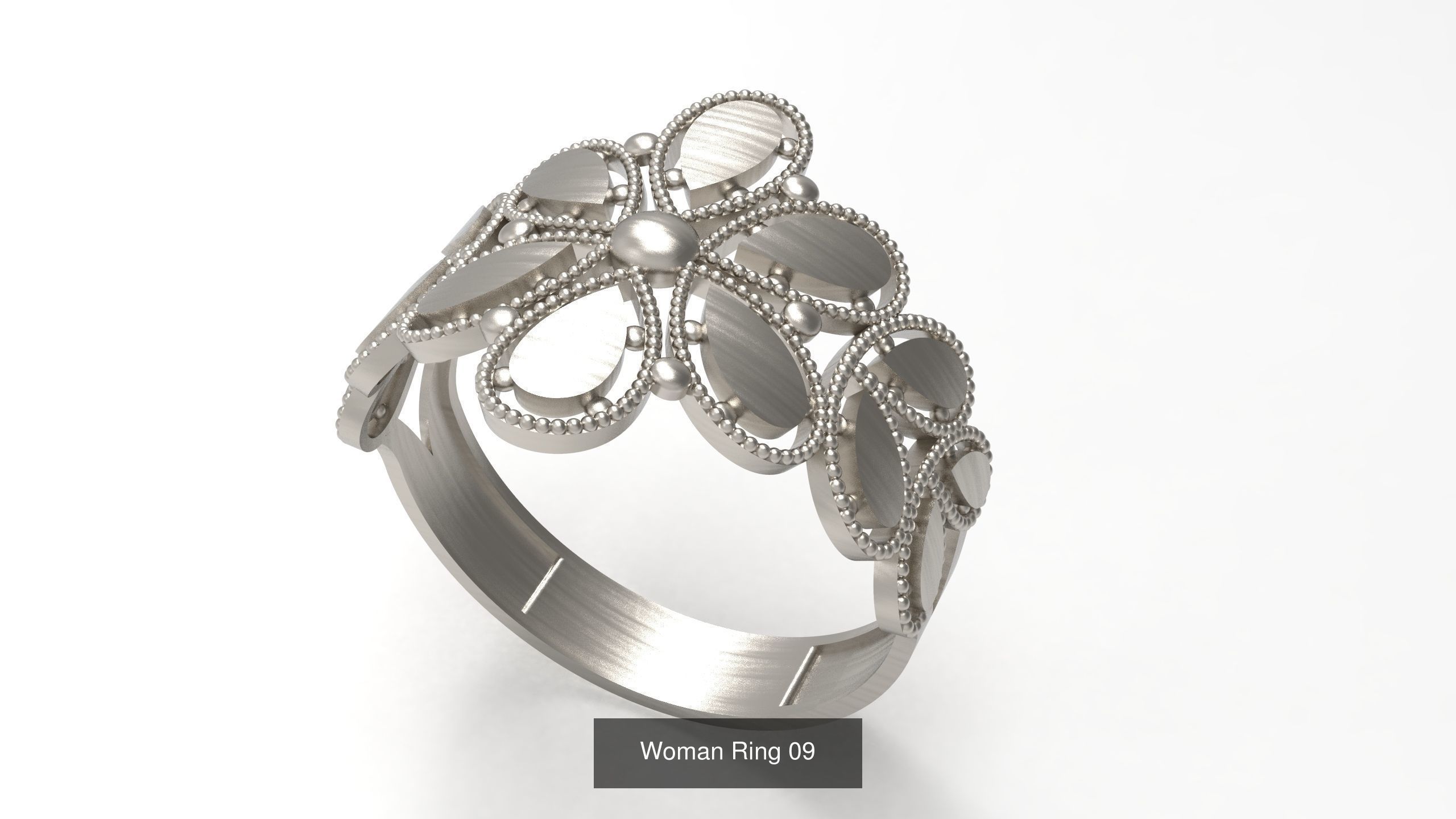 100 Woman Rings Package 03 3D Model Collection_120