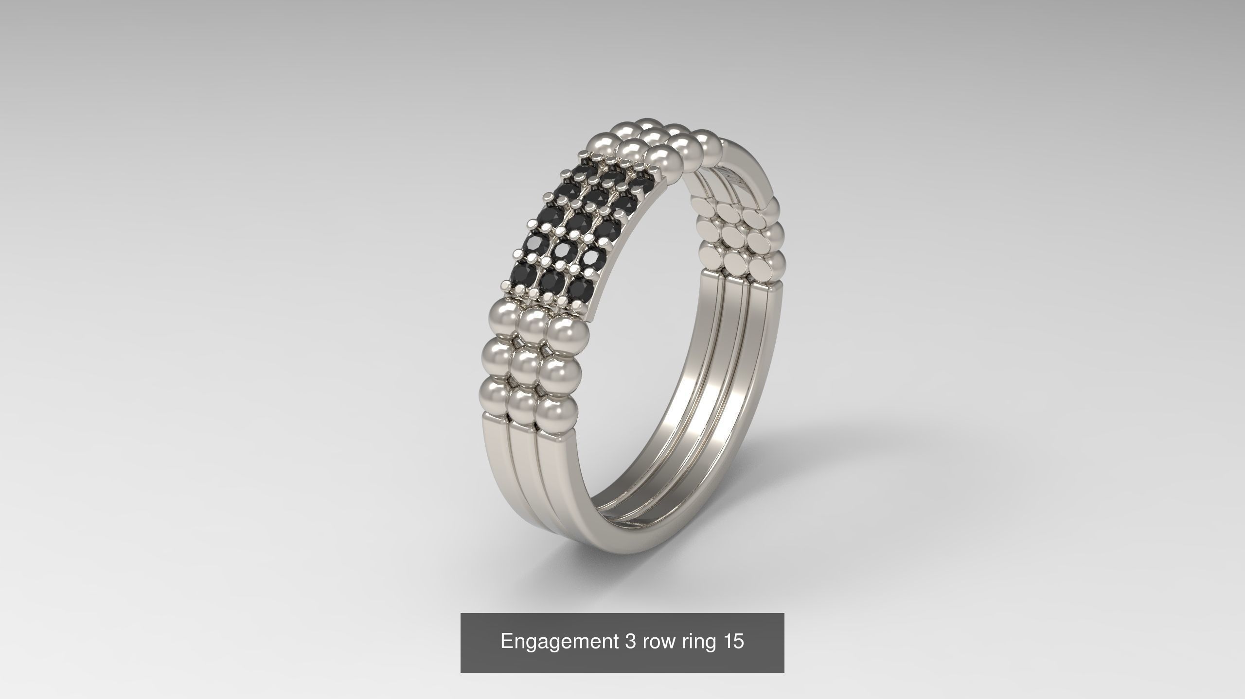 100 Woman Rings Package 03 3D Model Collection_157