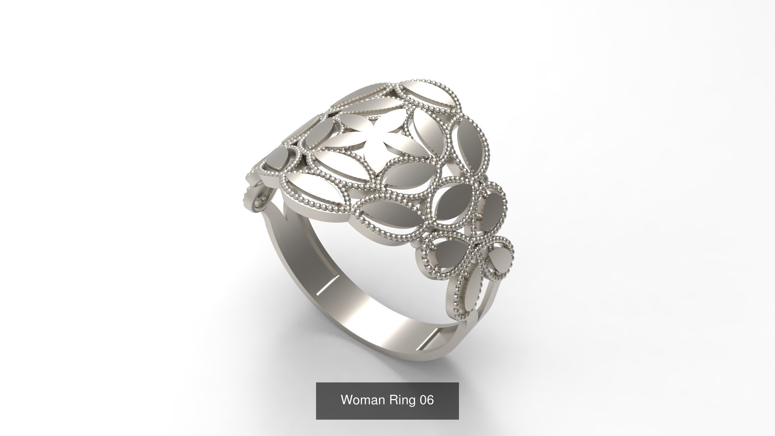 100 Woman Rings Package 03 3D Model Collection_117