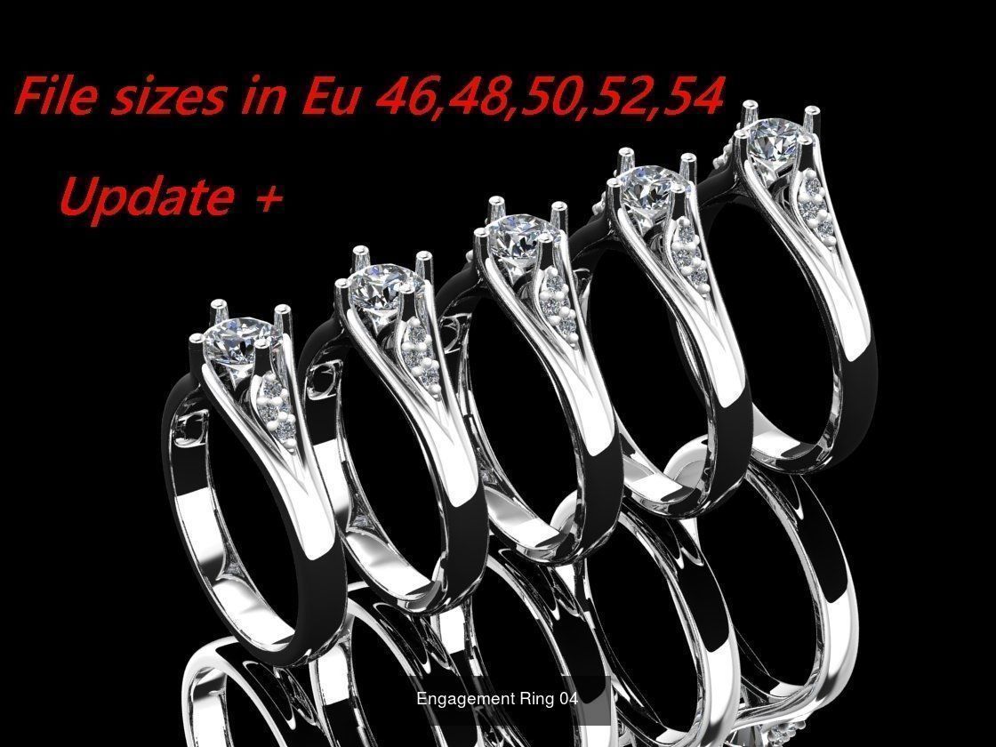 100 Woman Rings Package 03 3D Model Collection_100