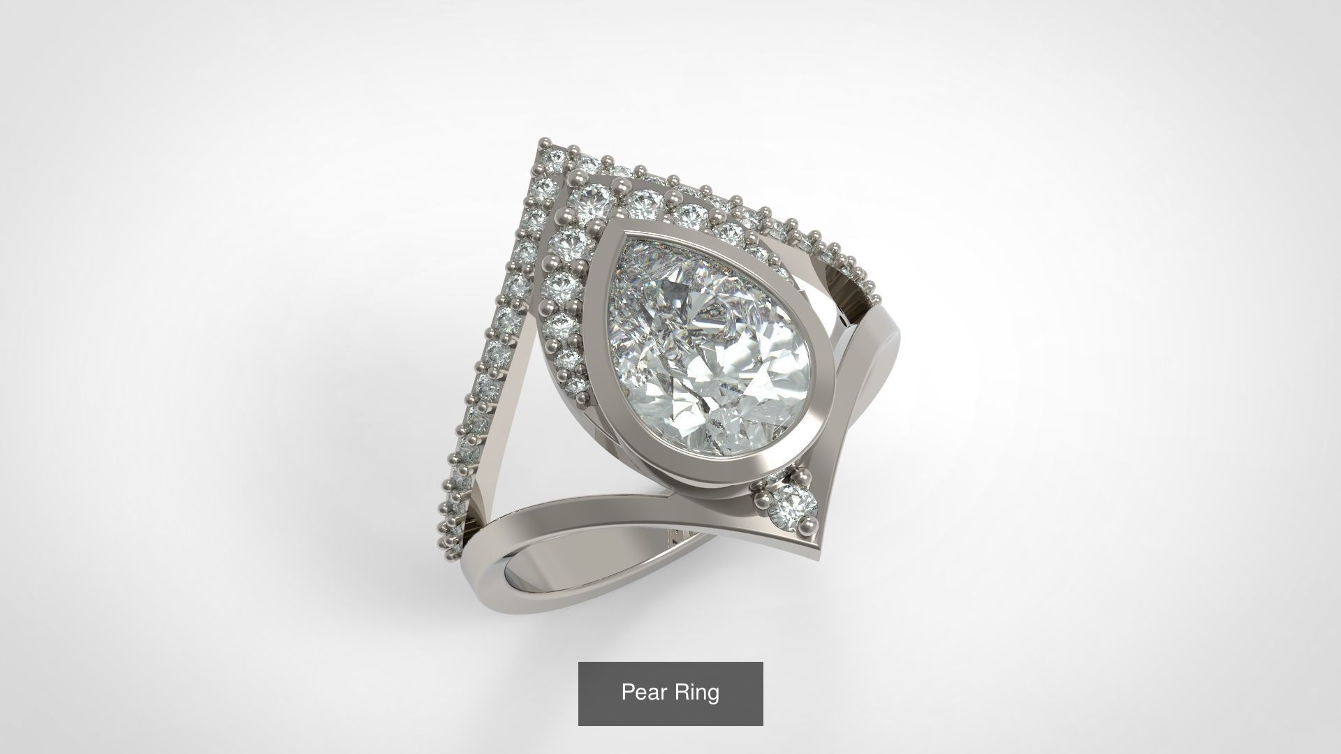 100 Woman Rings Package 03 3D Model Collection_195