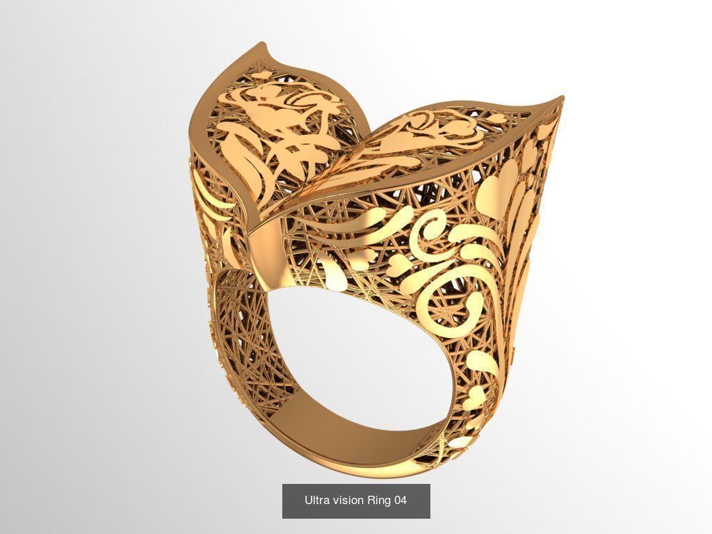 100 Woman Rings Package 03 3D Model Collection_96