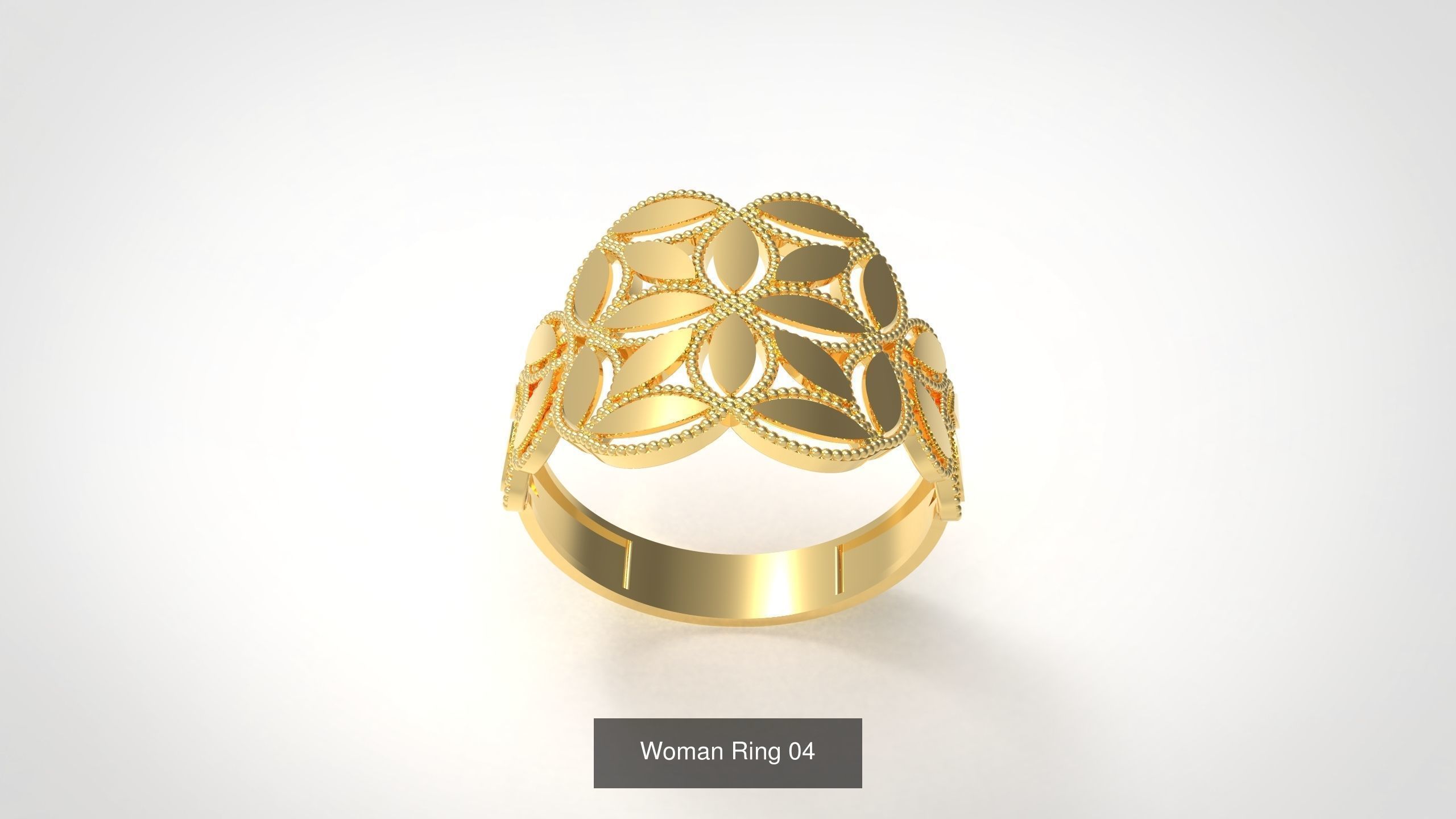 100 Woman Rings Package 03 3D Model Collection_115
