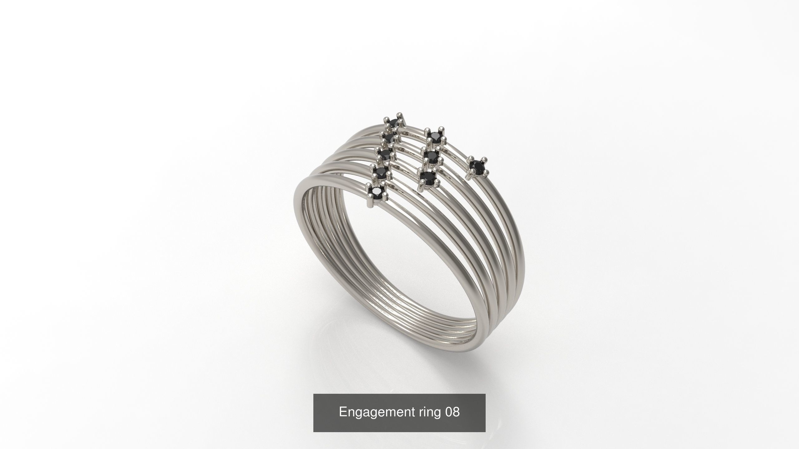 100 Woman Rings Package 03 3D Model Collection_151