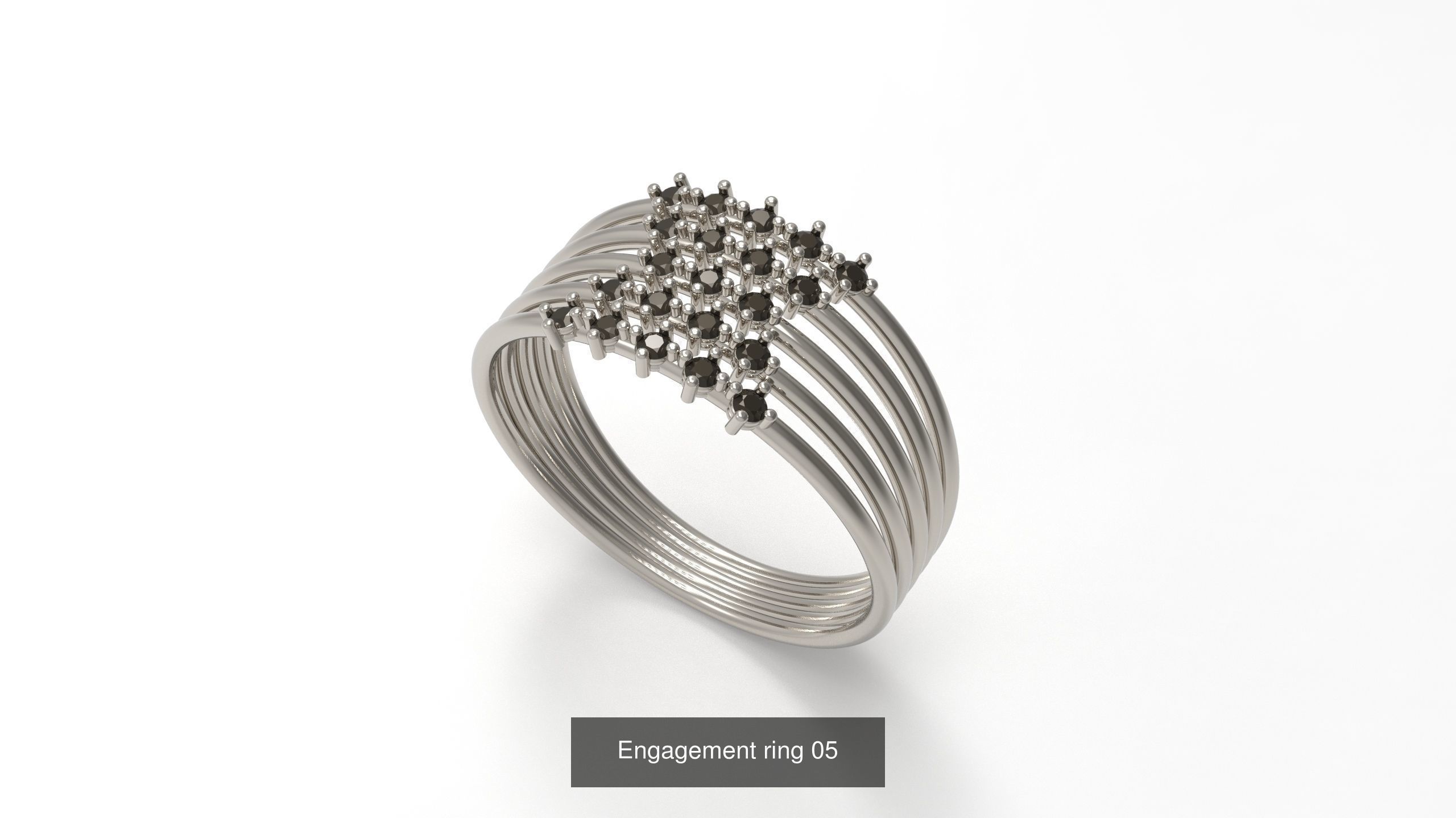 100 Woman Rings Package 03 3D Model Collection_148